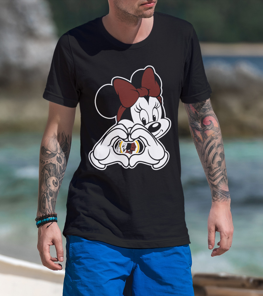 Minnie Heart Washington Redskins T-Shirt