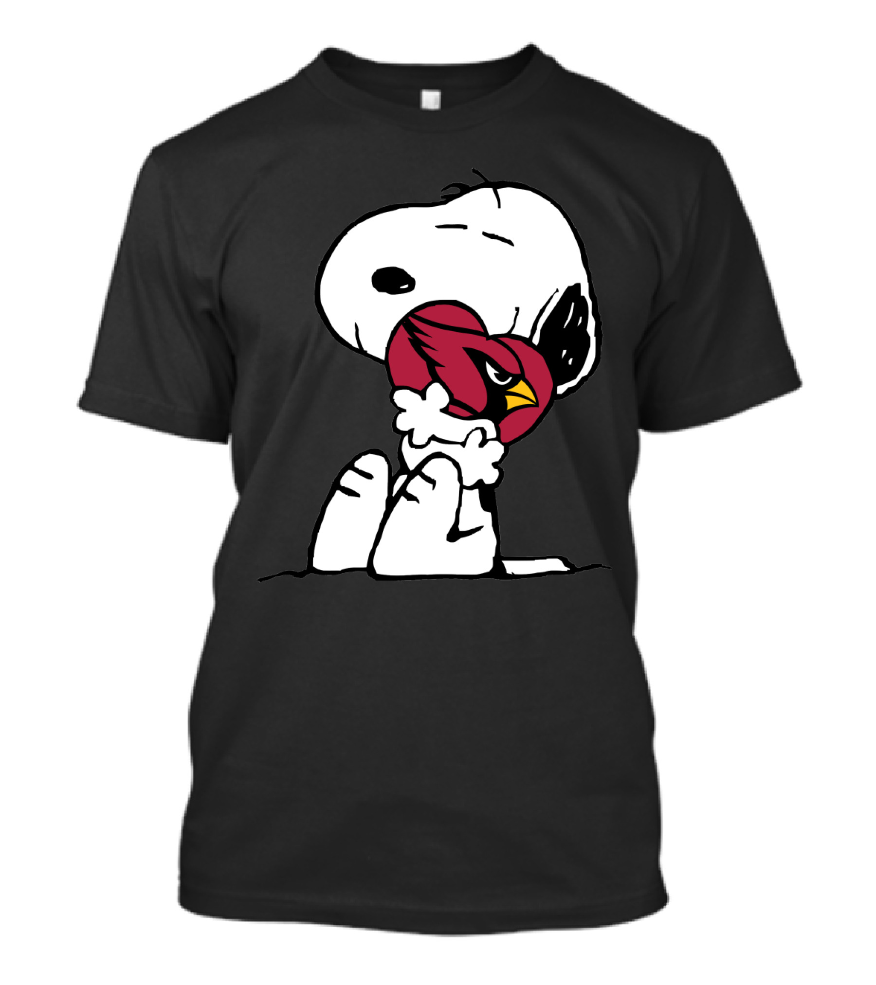 Snoopy Hugging Arizona Cardinals Heart T-Shirt