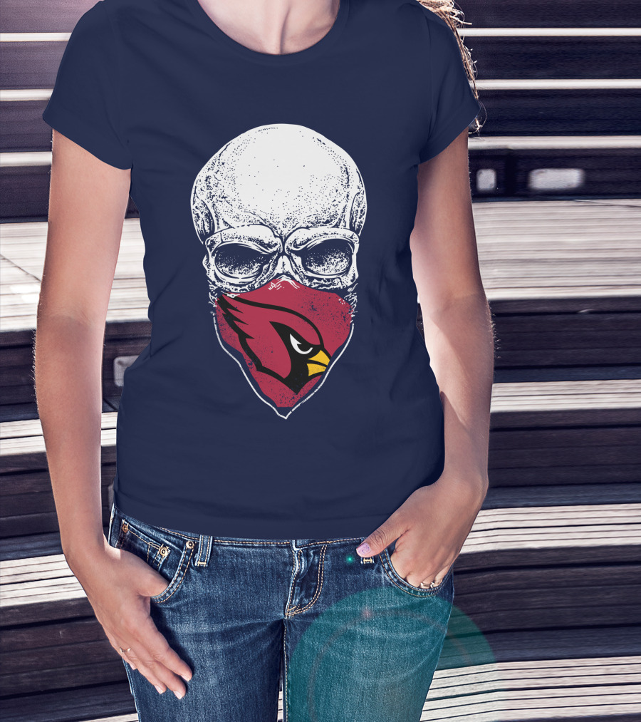 Cardinals Fans Skull Bandana T-Shirt