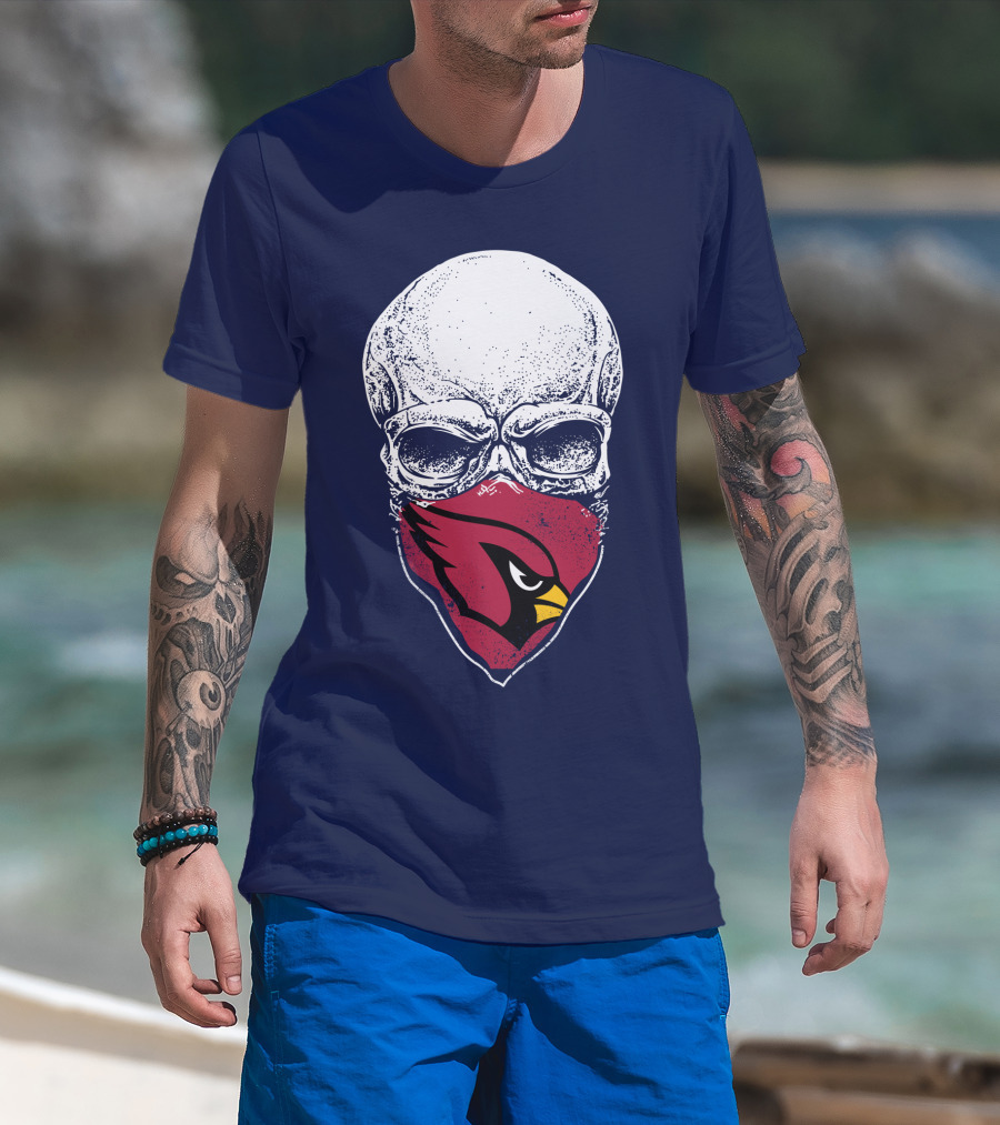 Cardinals Fans Skull Bandana T-Shirt