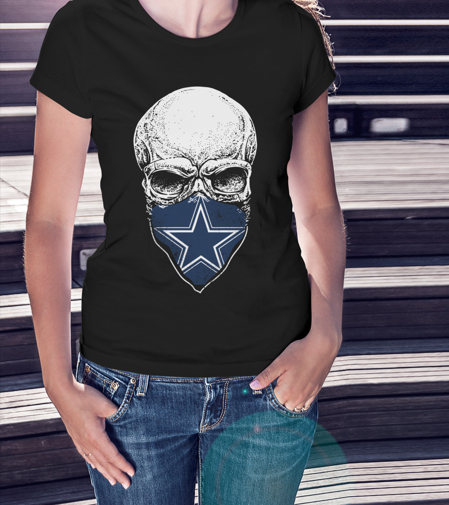 Cowboys Nation Skull Star Fan Pride T-Shirt
