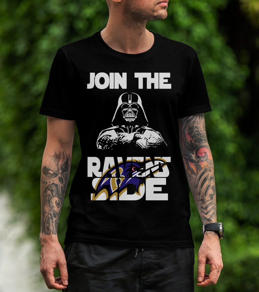 Join The Ravens Side Baltimore Ravens Football Fandom Merchandise T-Shirt