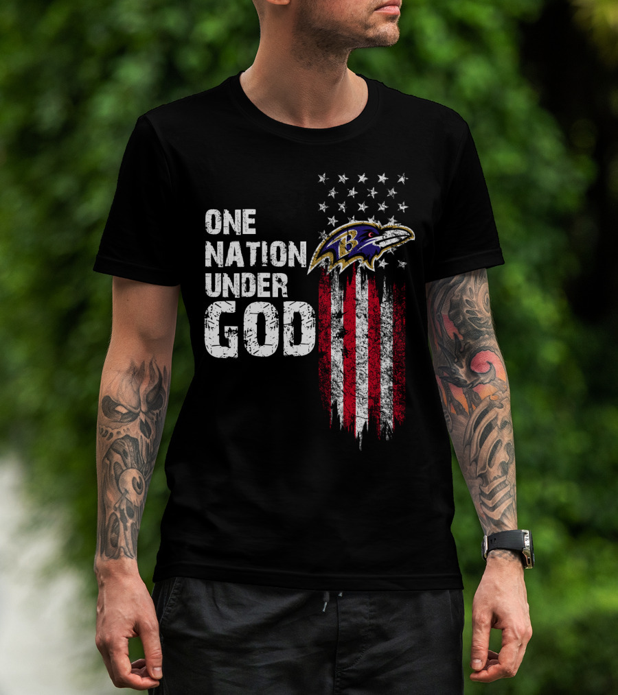 One Nation Under God Baltimore Ravens T-Shirt