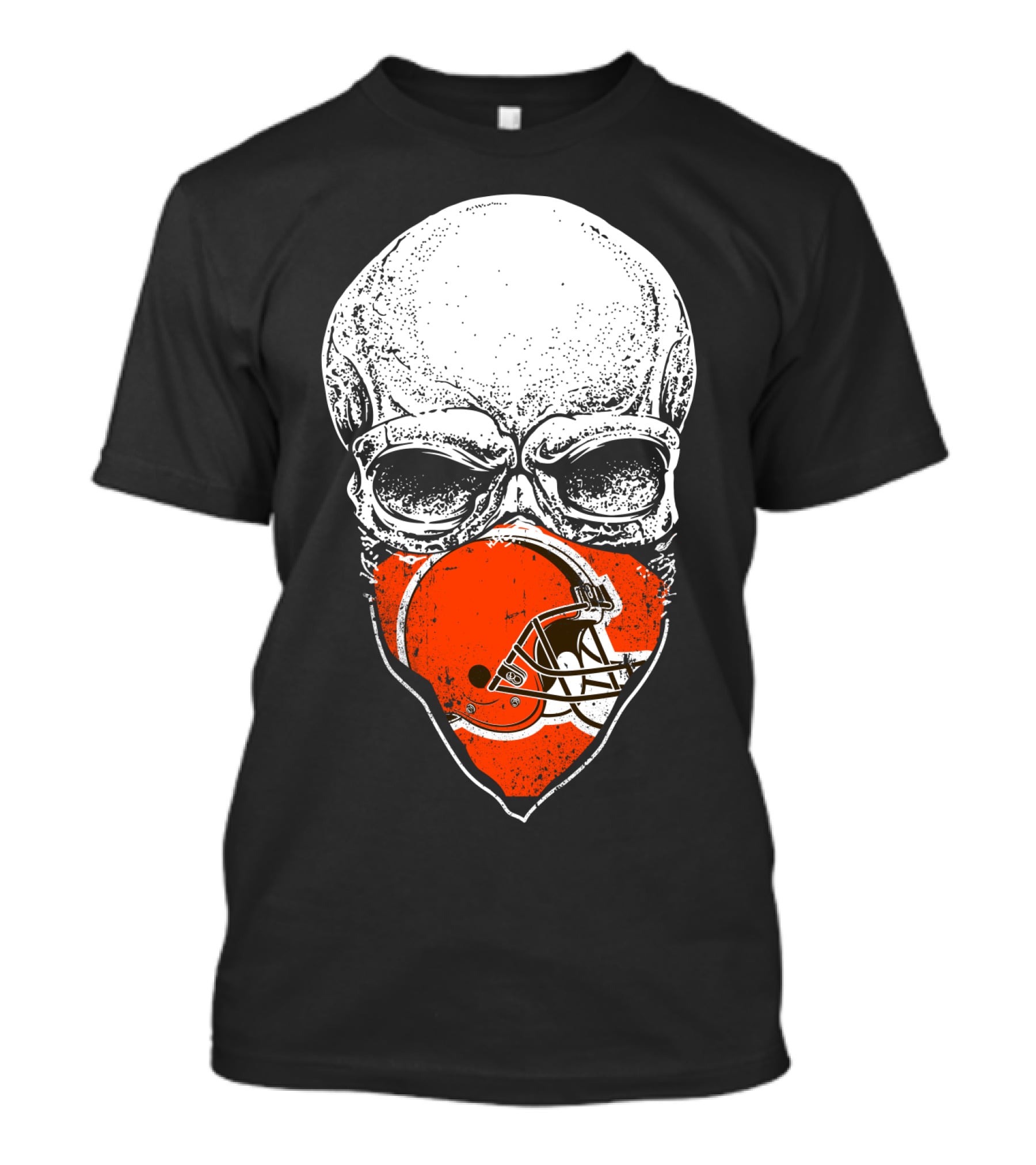 Cleveland Browns Skull With Helmet T-Shirt