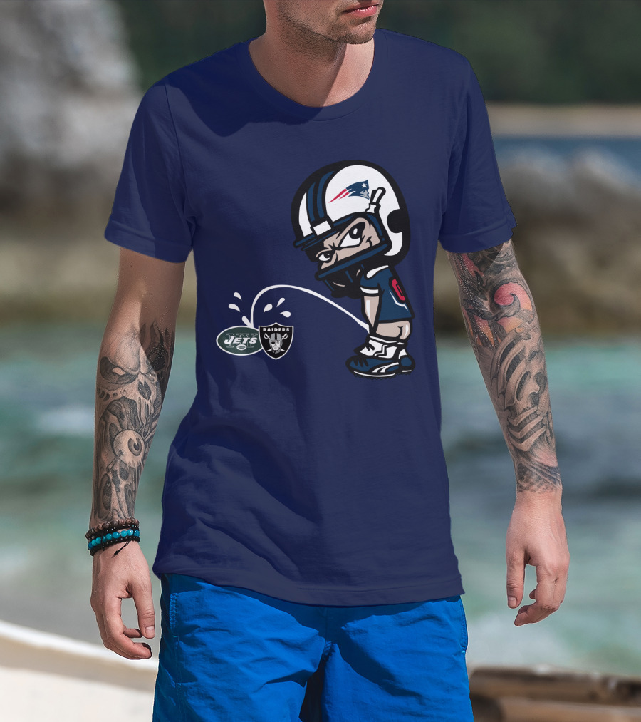 New England Patriots Jets Raiders Rivalry T-Shirt