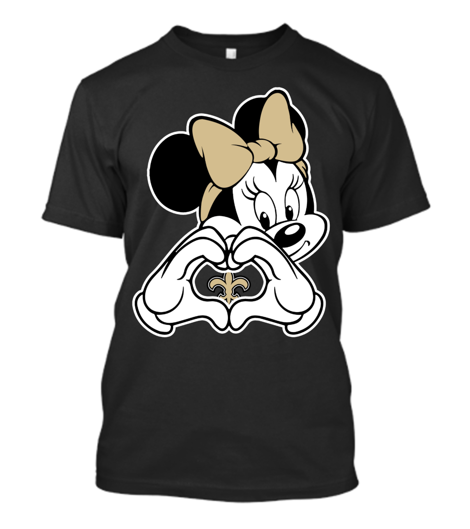 Minnie Mouse Heart Hands New Orleans Saints T-Shirt