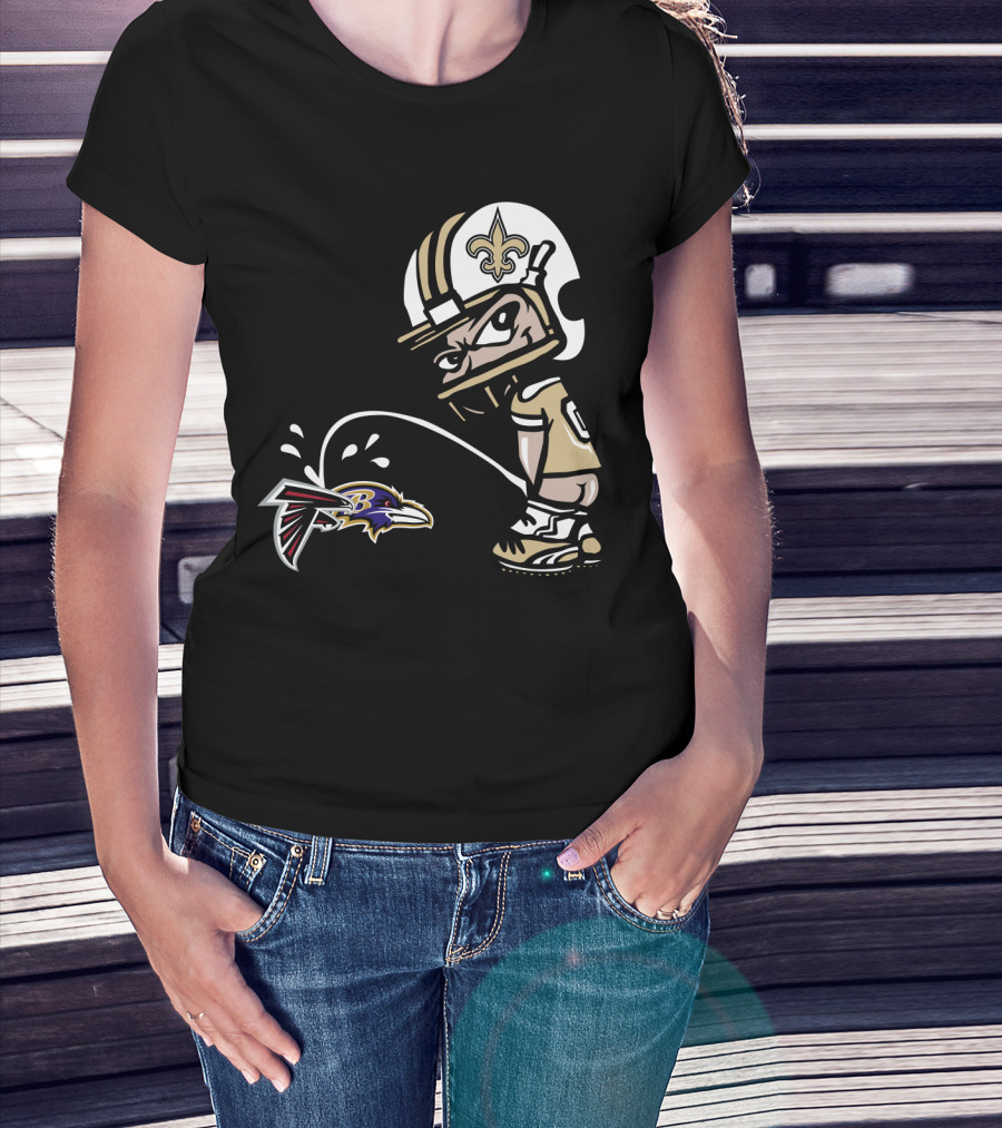 New Orleans Saints Vs Falcons And Ravens Rivalry Humor T-Shirt