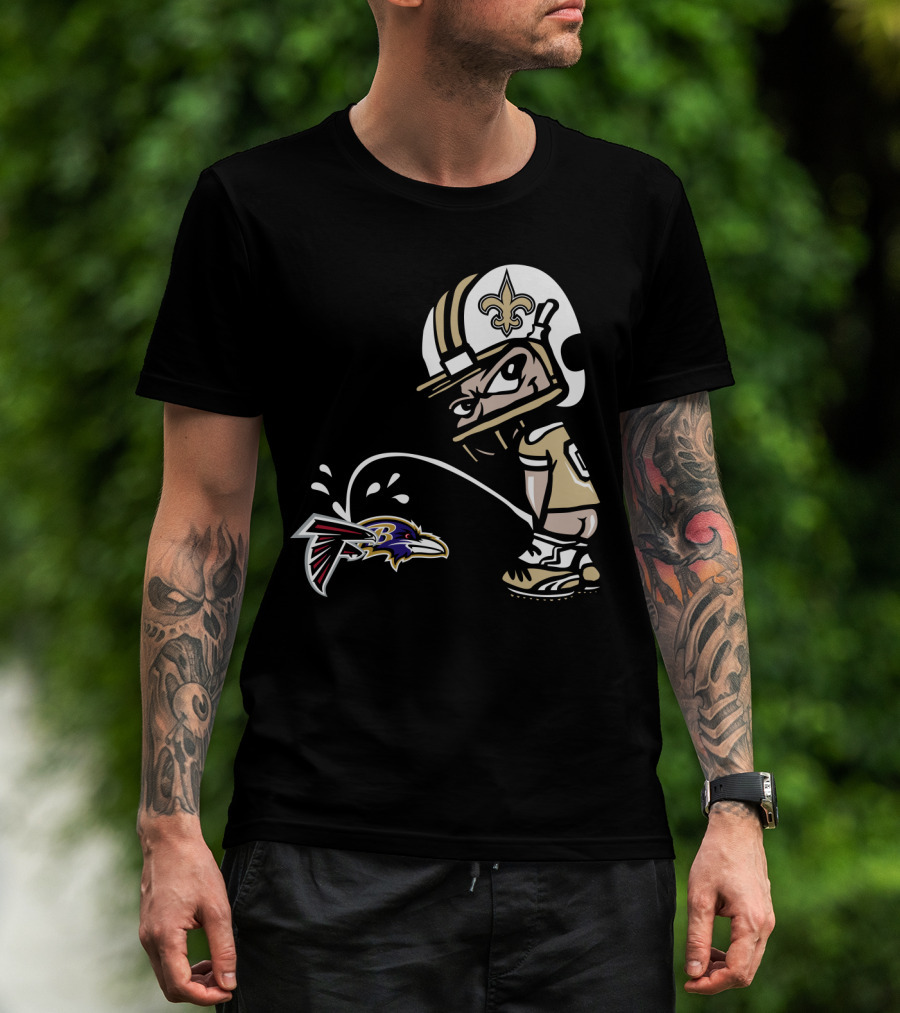 New Orleans Saints Vs Falcons And Ravens Rivalry Humor T-Shirt