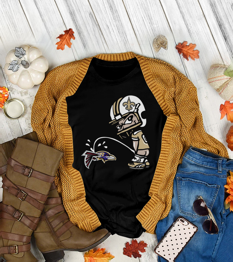 New Orleans Saints Vs Falcons And Ravens Rivalry Humor T-Shirt