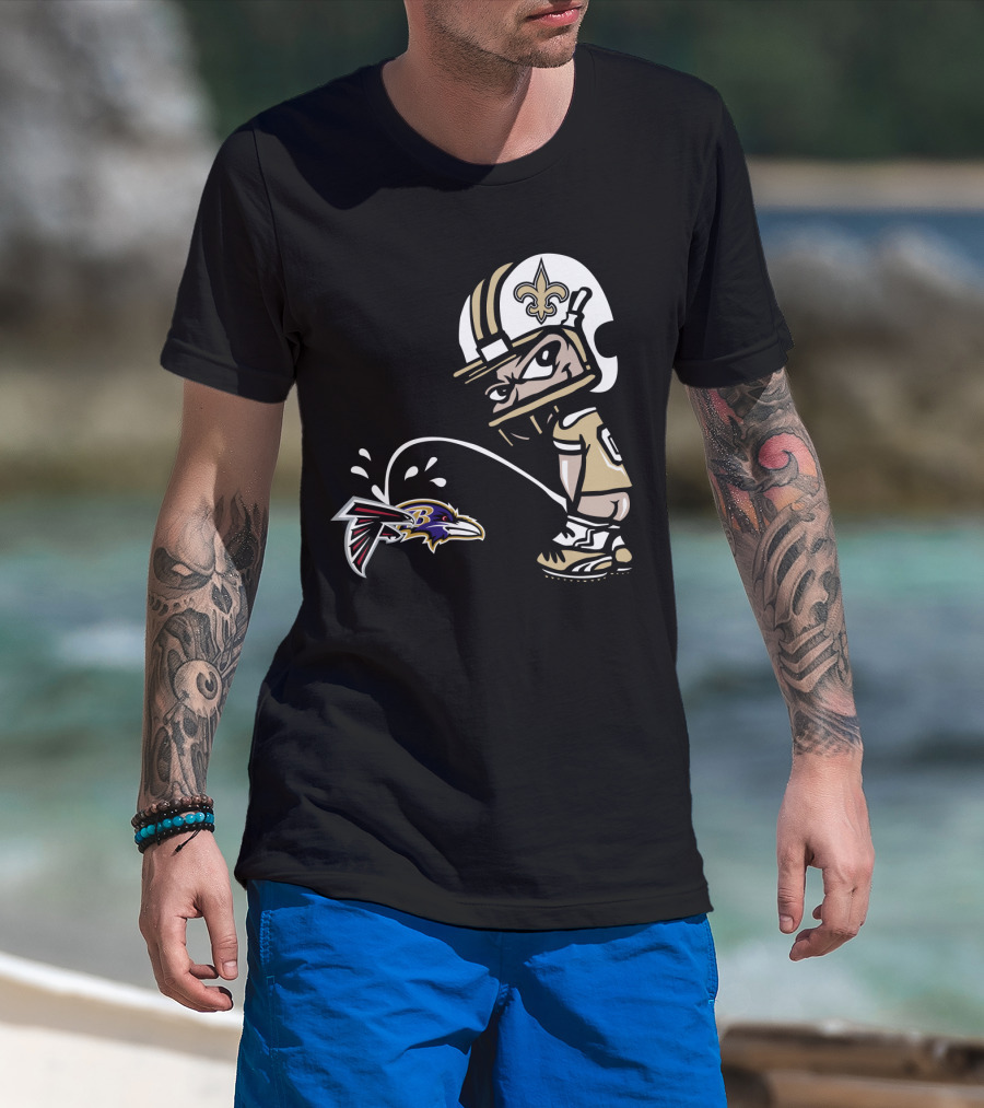 New Orleans Saints Vs Falcons And Ravens Rivalry Humor T-Shirt