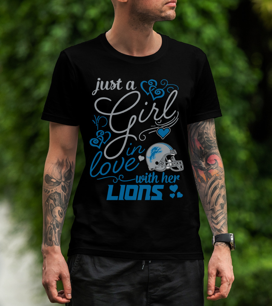 Just A Girl In Love With Her Detroit Lions T-Shirt
