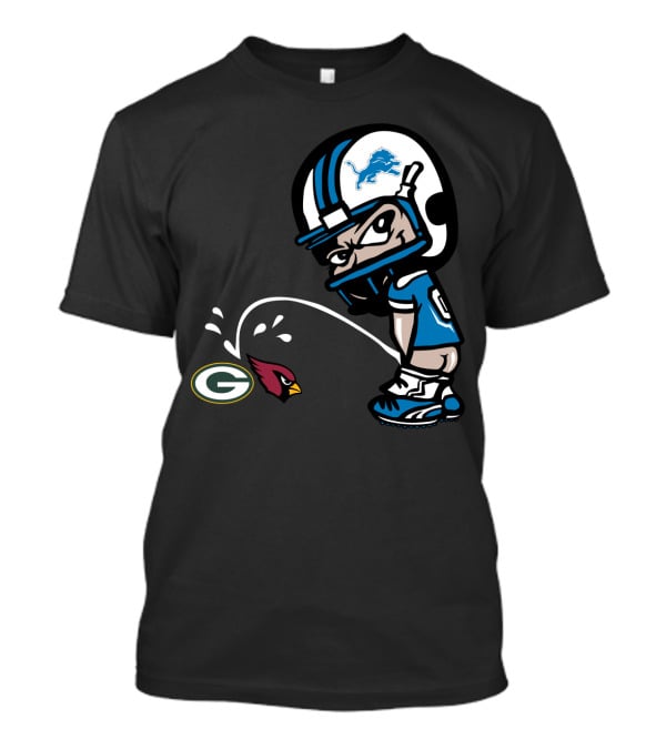 Detroit Lions Helmet Targeting Green Bay Packers Arizona Cardinals T-Shirt