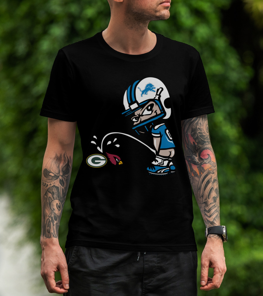 Detroit Lions Helmet Targeting Green Bay Packers Arizona Cardinals T-Shirt