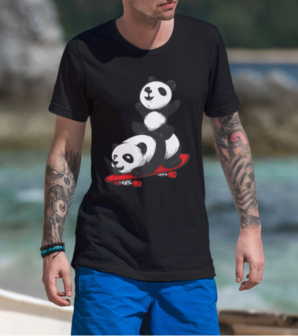 Camp Mau Panda Skateboarding Adventure T-Shirt