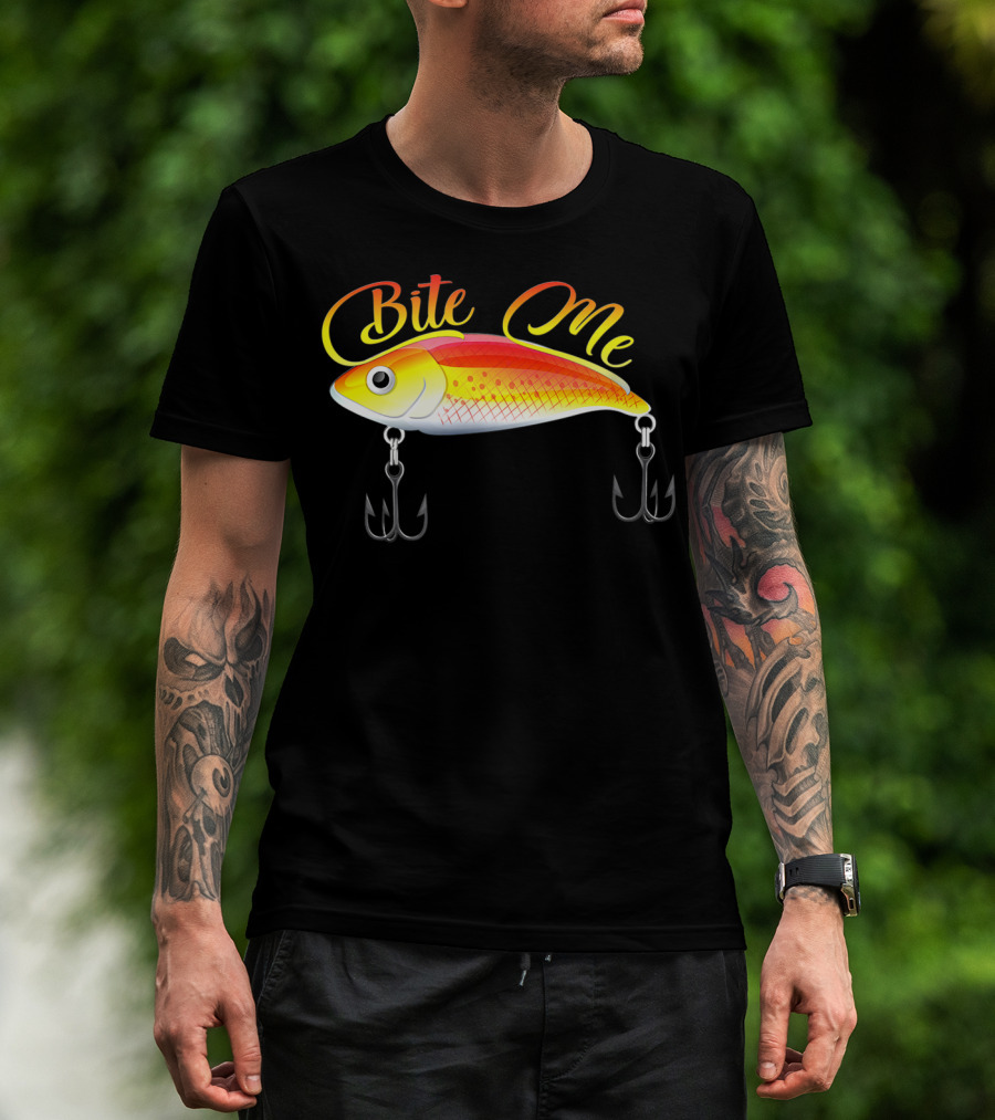 Bite Me Fishing Lure Hooks T-Shirt