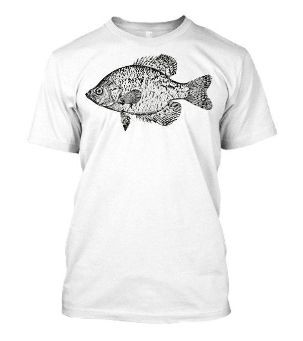 Crappie Fish Vintage Scientific Illustration Fishing T-Shirt