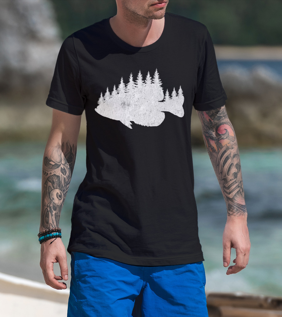 Crappie Fishing Treeline Panfish Forest T-Shirt