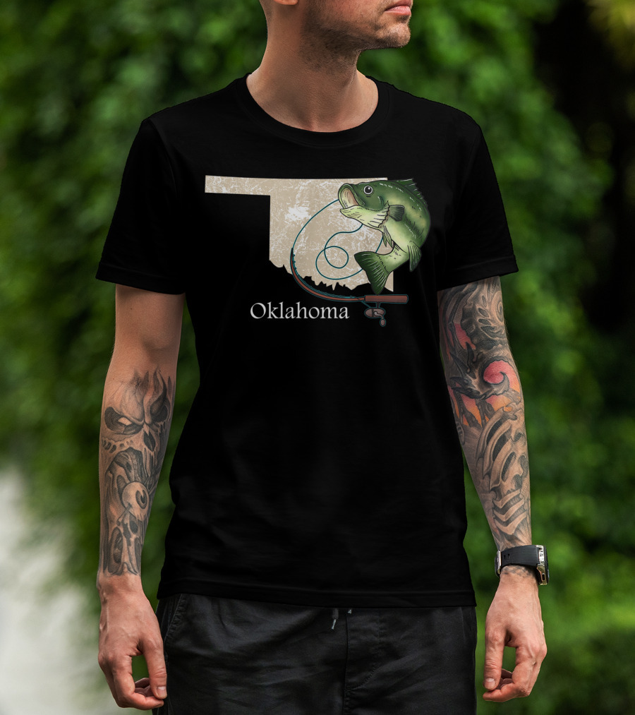 Oklahoma Fishing Fisherman Funny Fish Gear T-Shirt