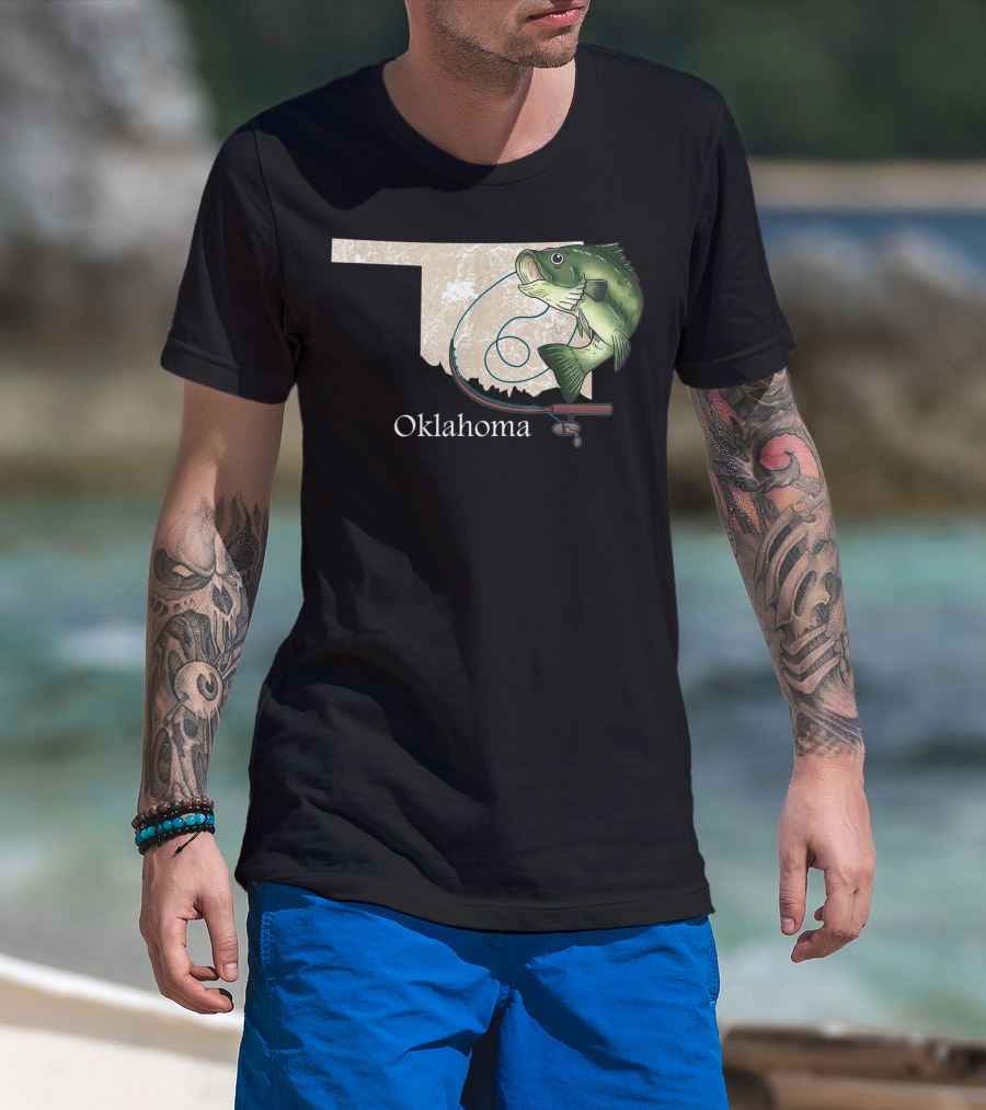 Oklahoma Fishing Fisherman Funny Fish Gear T-Shirt