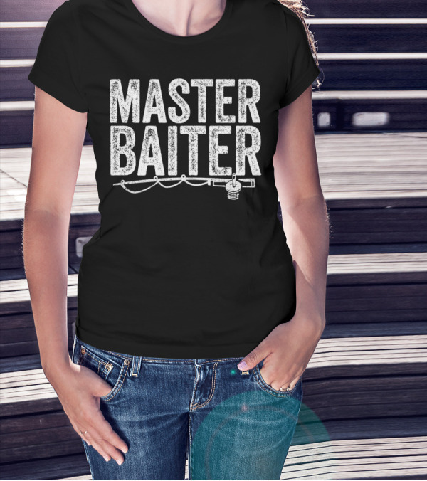 MASTER BAITER Funny Fishing Fish Mens T-Shirt