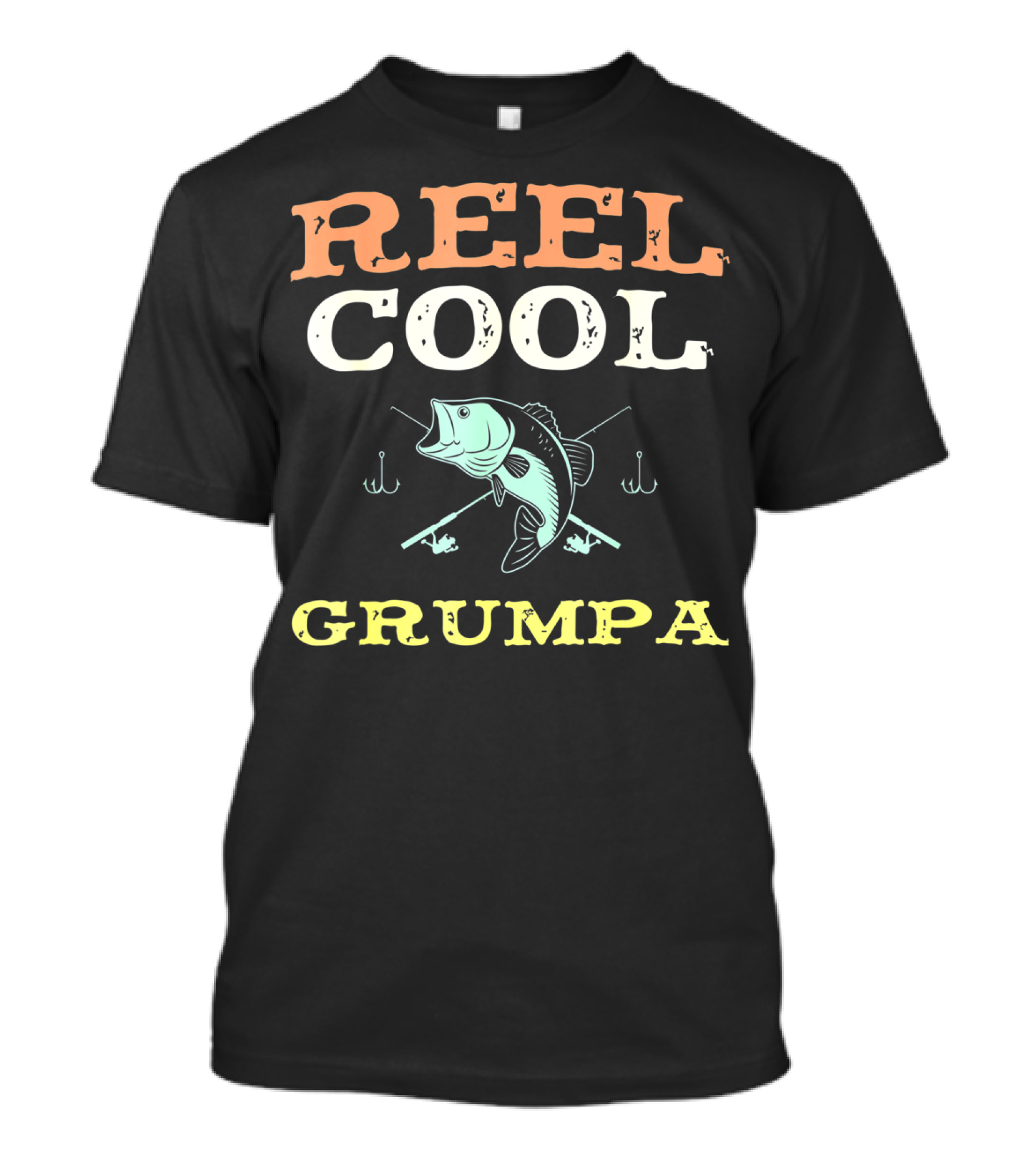 REEL COOL GRUMPA FISHING BASS AND HOOKS T-Shirt