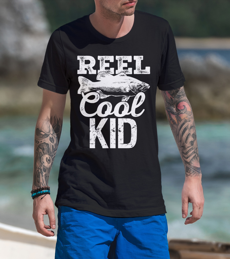 Reel Cool Kid Fishing Outdoor Angler T-Shirt