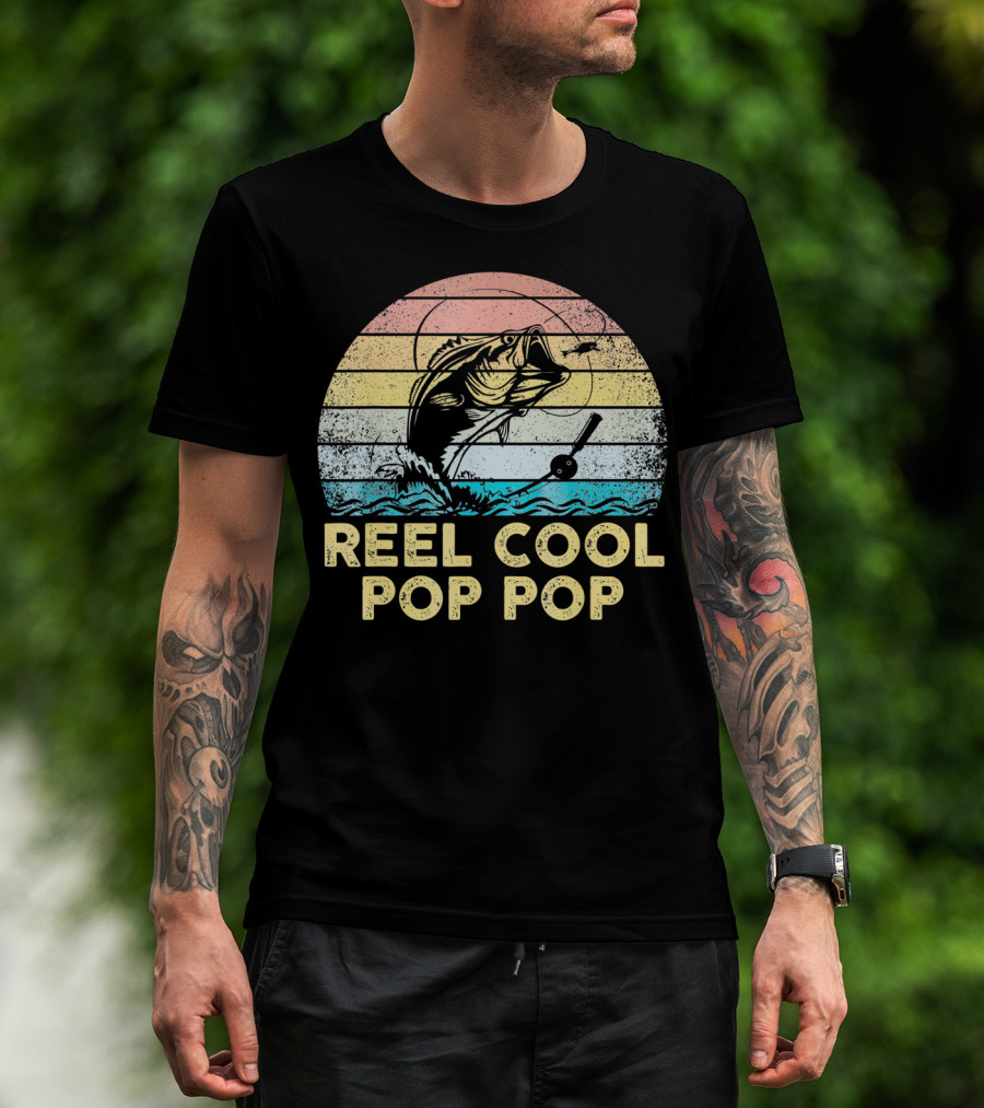 Reel Cool Pop Pop Retro Vintage Fishing Reel T-Shirt