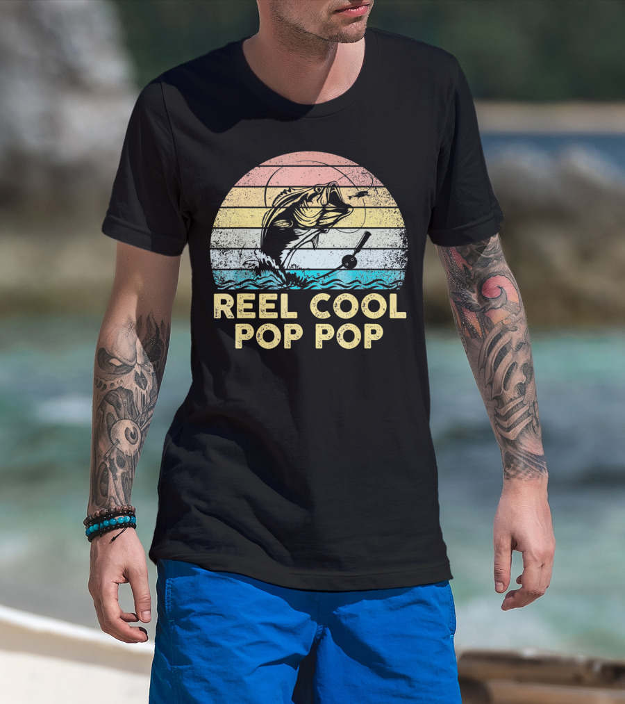 Reel Cool Pop Pop Retro Vintage Fishing Reel T-Shirt