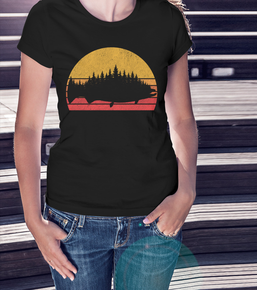 Treeline King Salmon Fishing Sunset T-Shirt