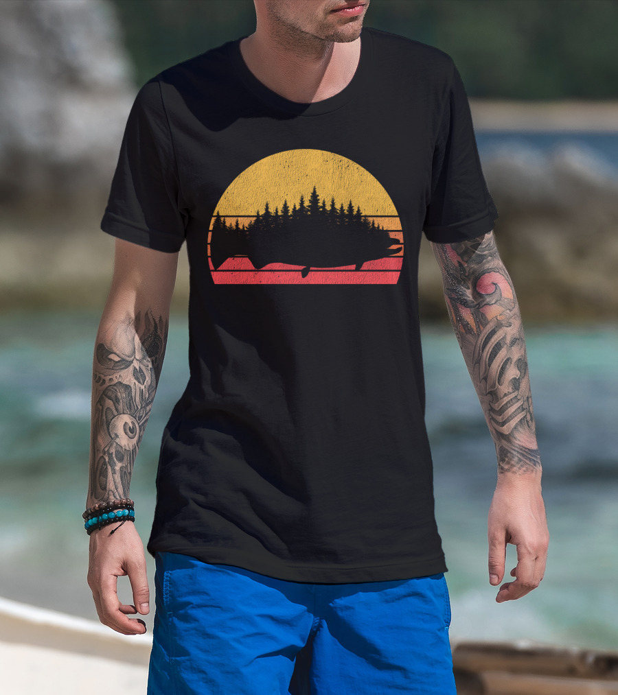 Treeline King Salmon Fishing Sunset T-Shirt