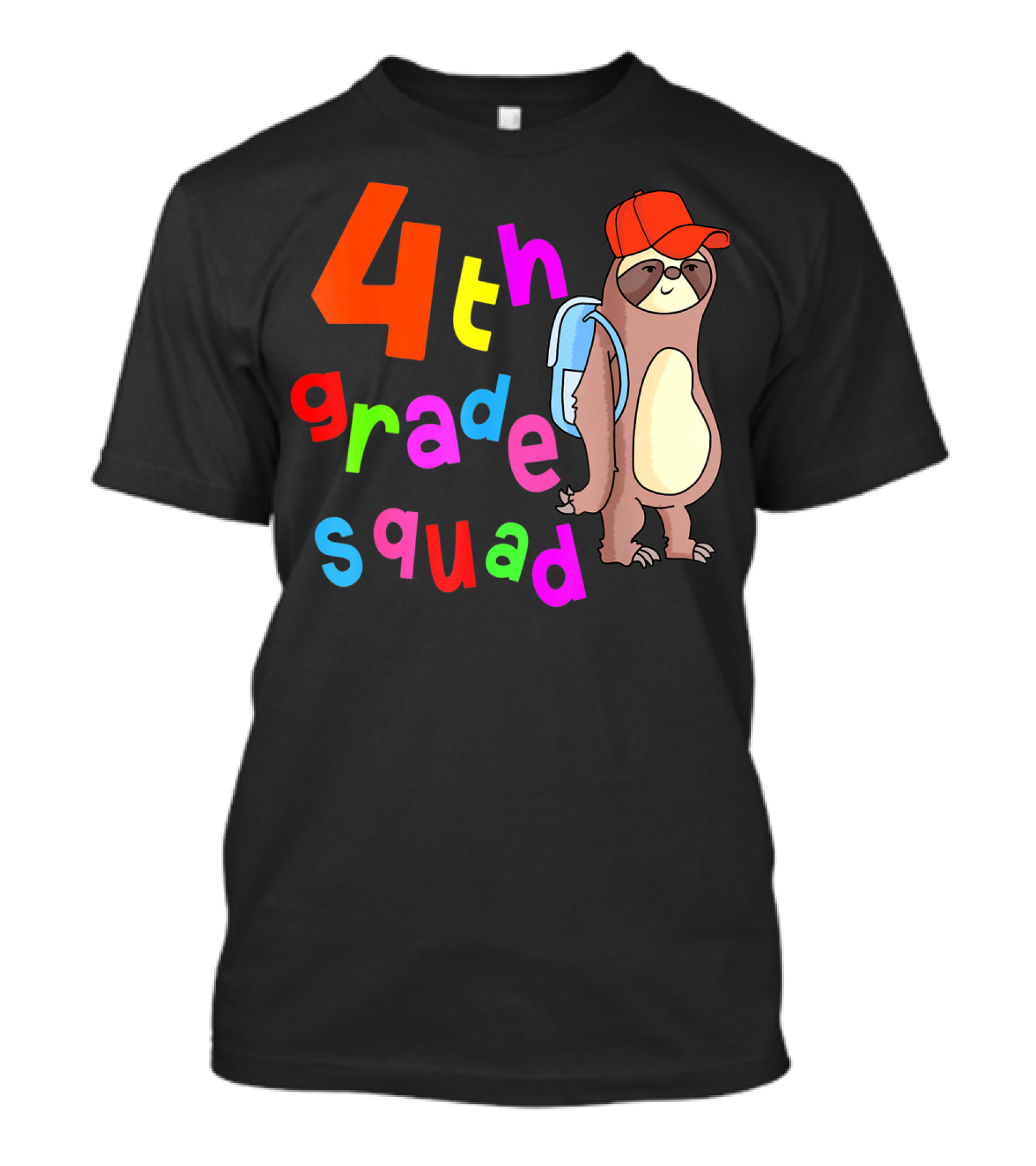 4th Grade Squad Sloth Back To School Boys 1st Day T-Shirt