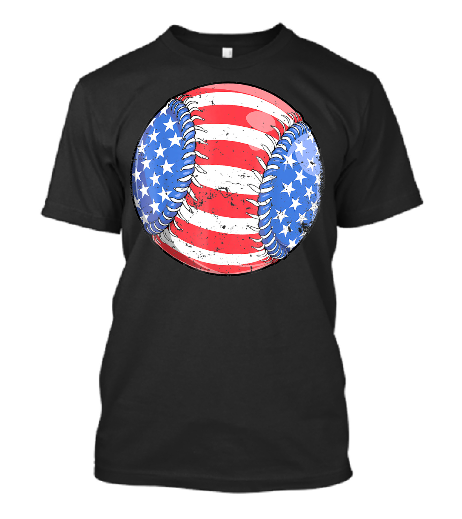 American Flag Baseball 4th Of July Patriotic Sports T-Shirt