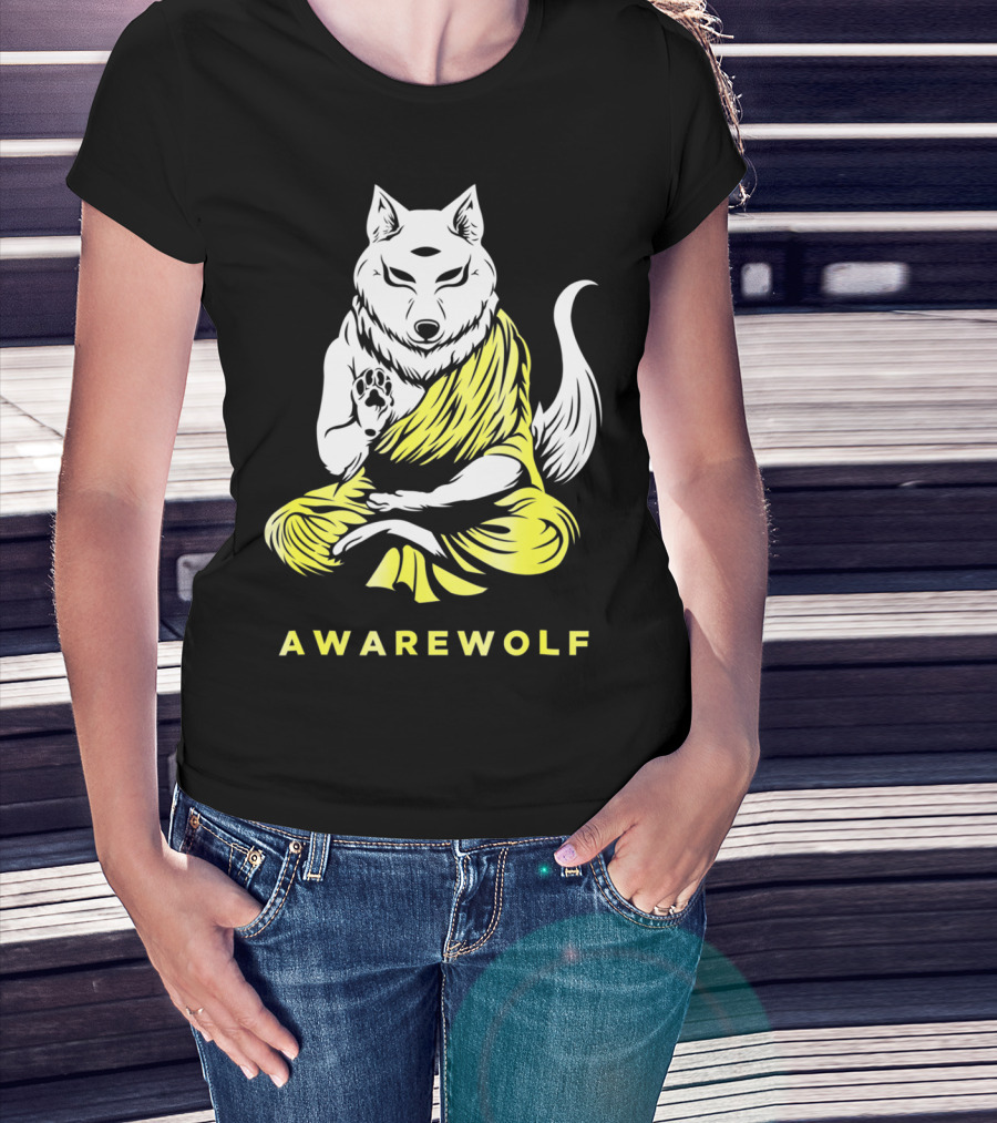AWAREWOLF Best Yoga And Werewolf Lover T-Shirt