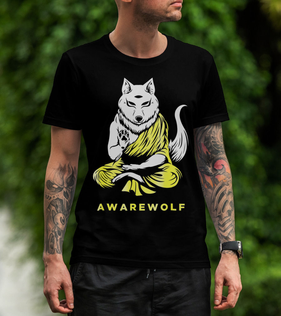 AWAREWOLF Best Yoga And Werewolf Lover T-Shirt