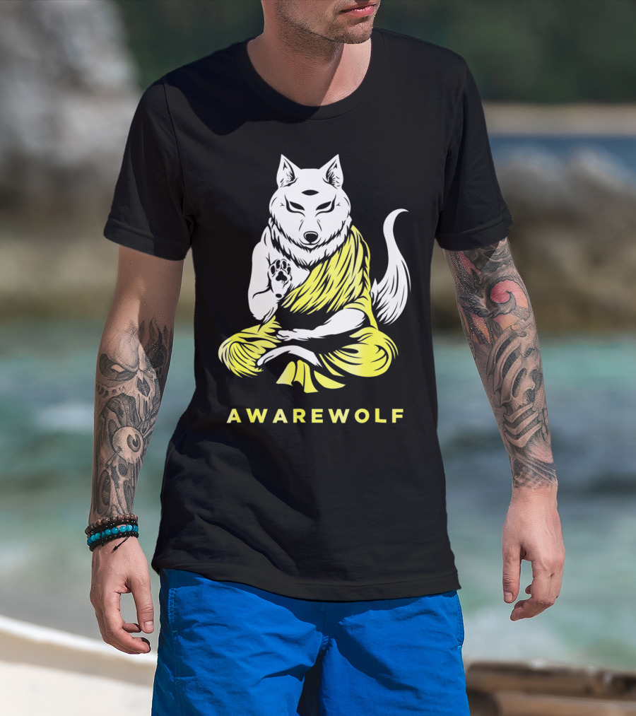 AWAREWOLF Best Yoga And Werewolf Lover T-Shirt