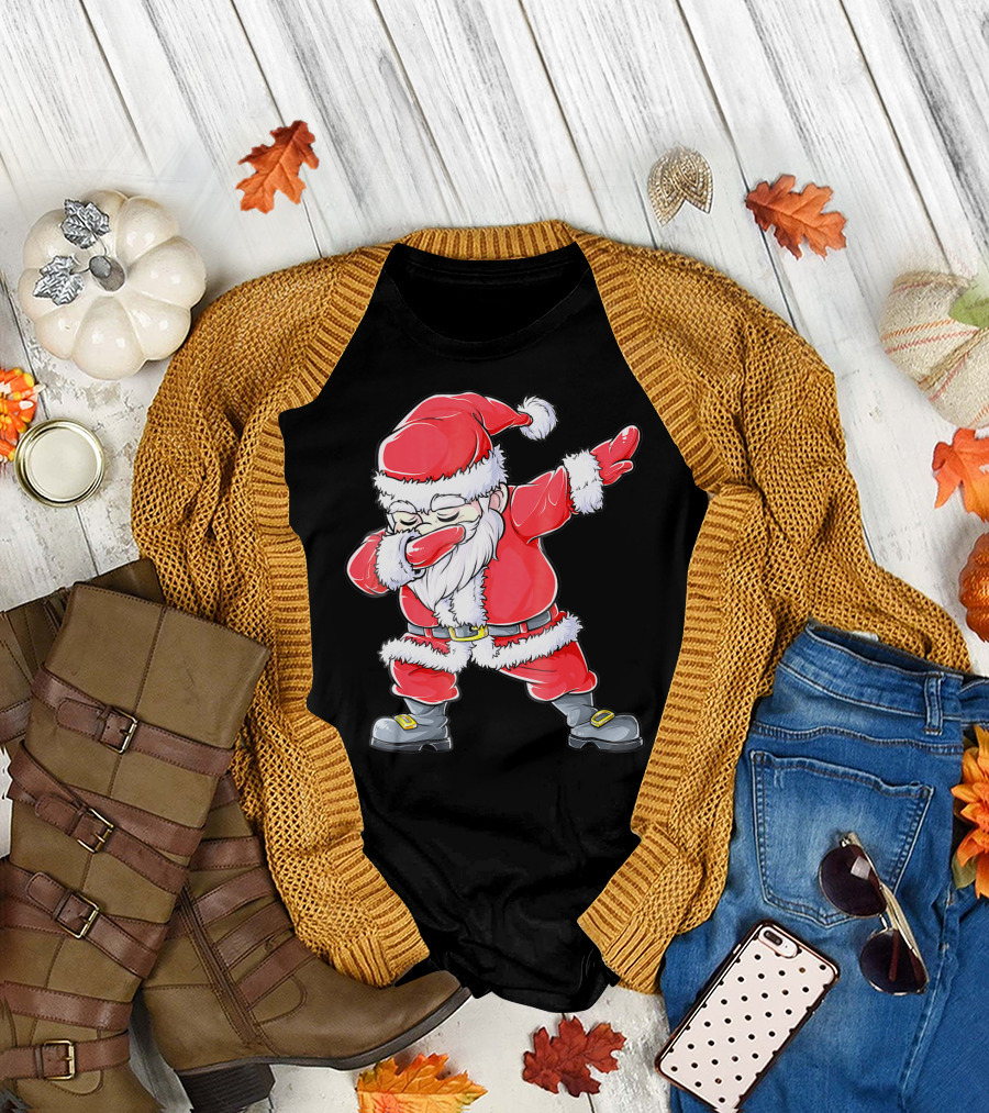 Christmas Santa Dabbing Kids Girls T-Shirt