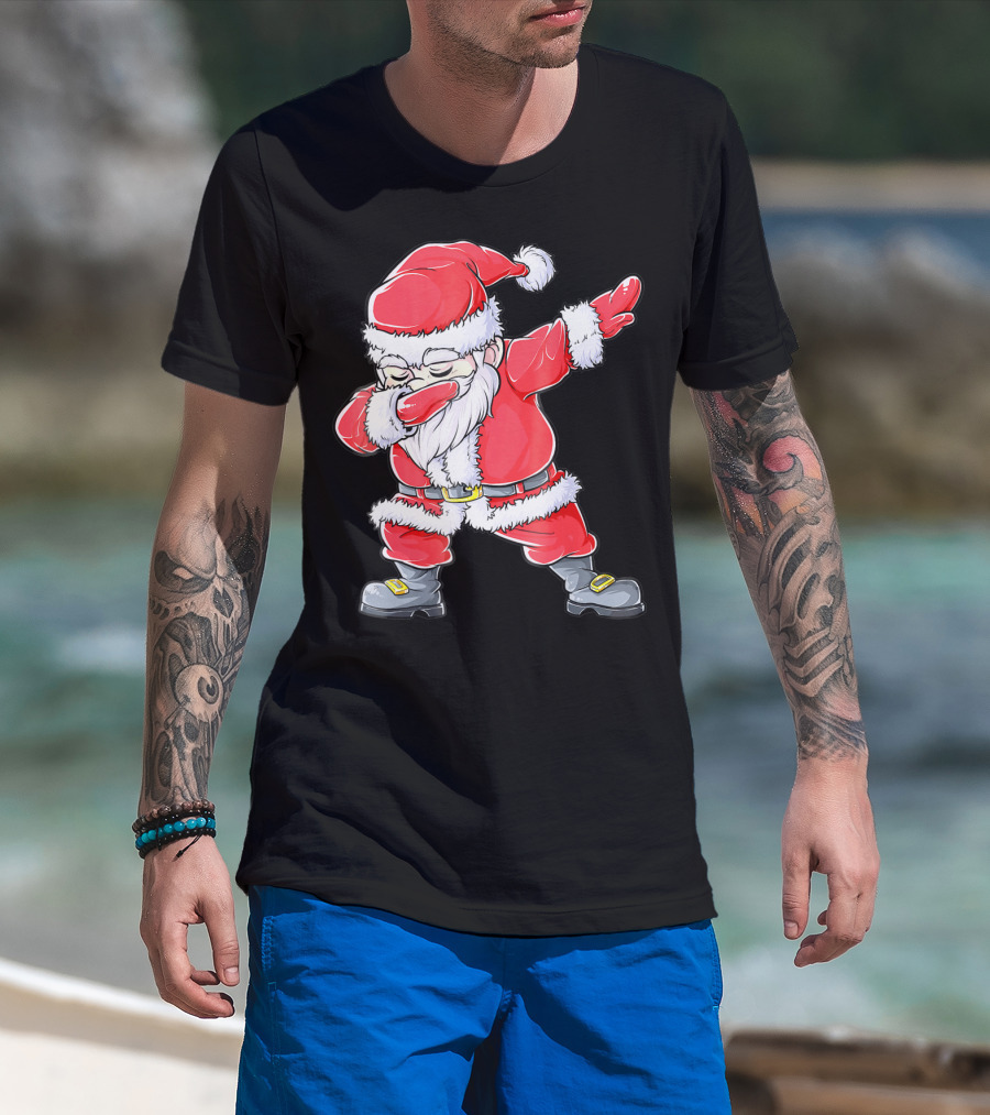 Christmas Santa Dabbing Kids Girls T-Shirt