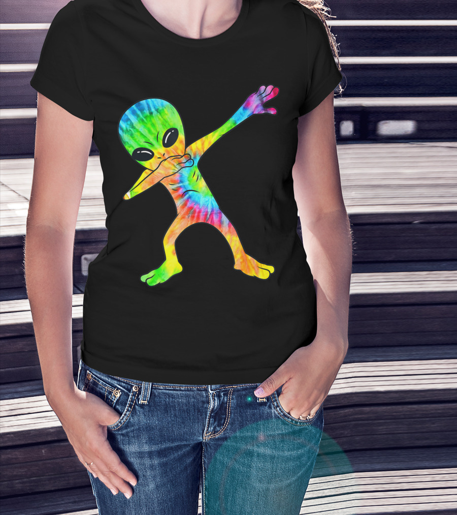 Tie Dye Dabbing Alien T-Shirt