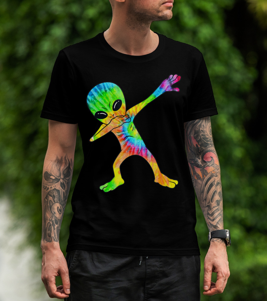 Tie Dye Dabbing Alien T-Shirt