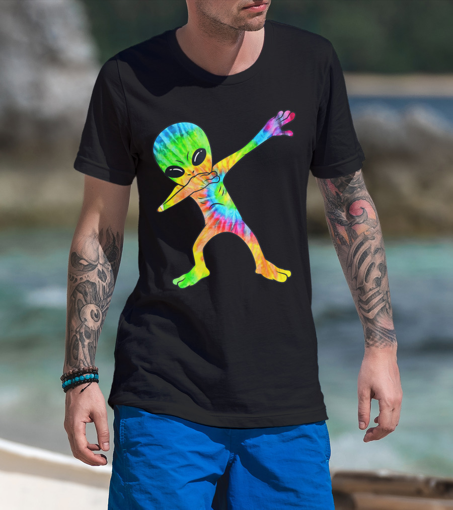 Tie Dye Dabbing Alien T-Shirt