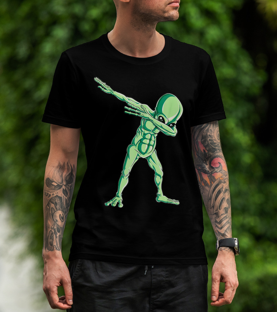 Dabbing Alien Dab Hip Hop Funny UFO Creature T-Shirt