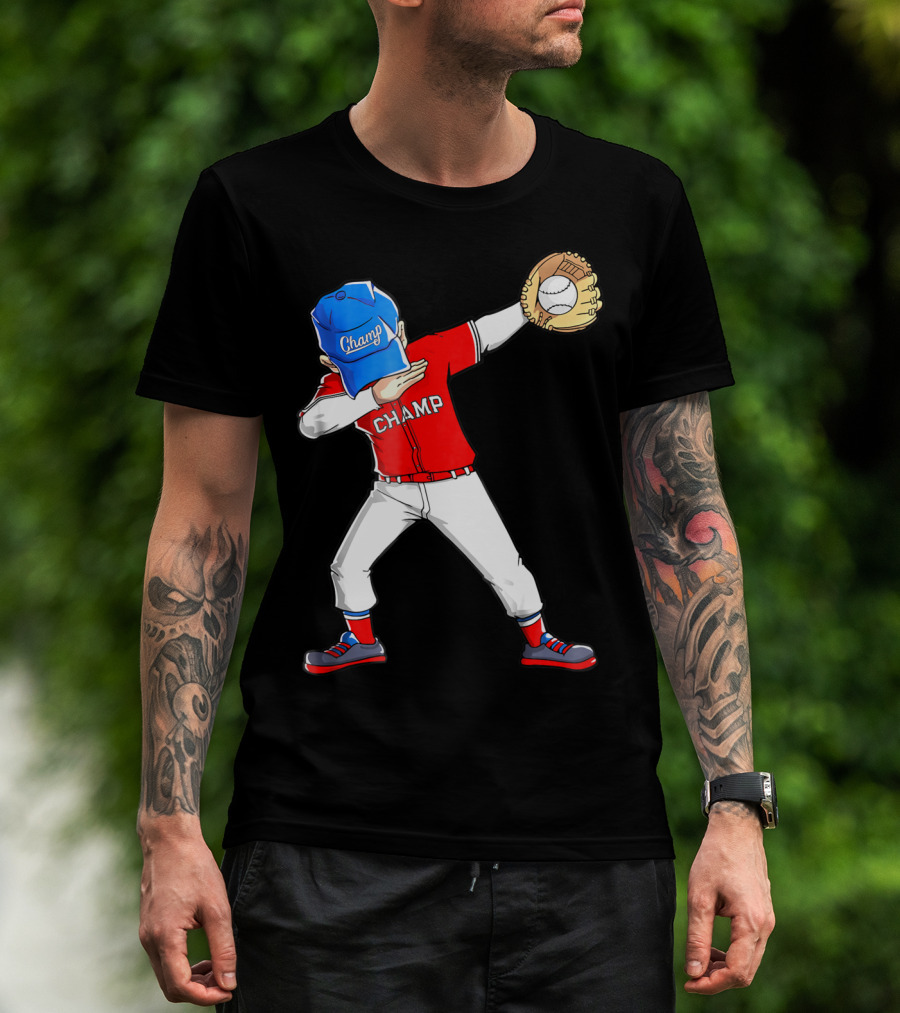 Champ Dabbing Baseball Dab Dance T-Shirt