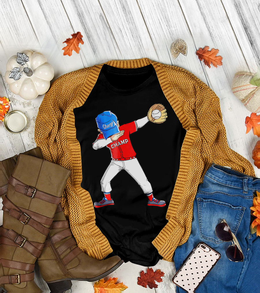 Champ Dabbing Baseball Dab Dance T-Shirt