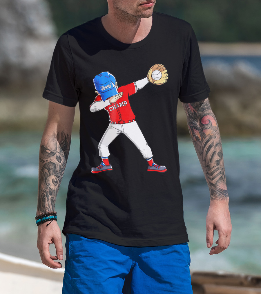Champ Dabbing Baseball Dab Dance T-Shirt