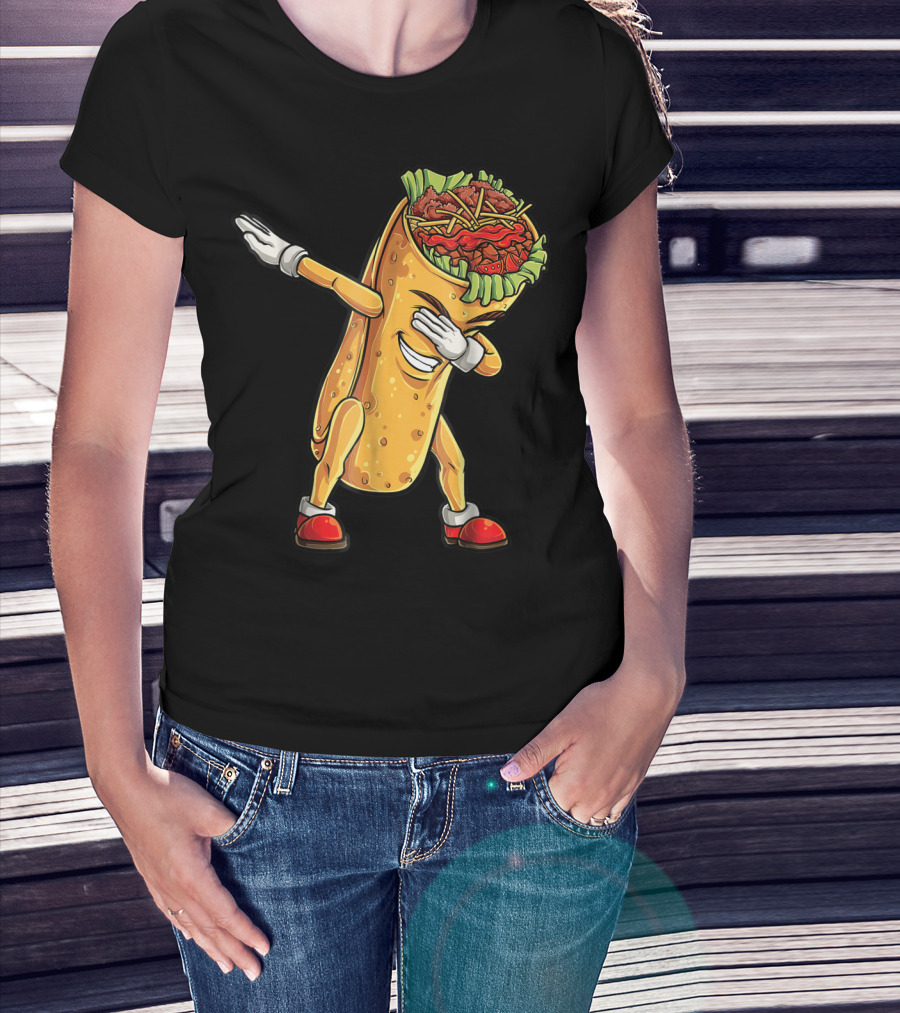 Dabbing Burrito Celebration Cinco De Mayo T-Shirt