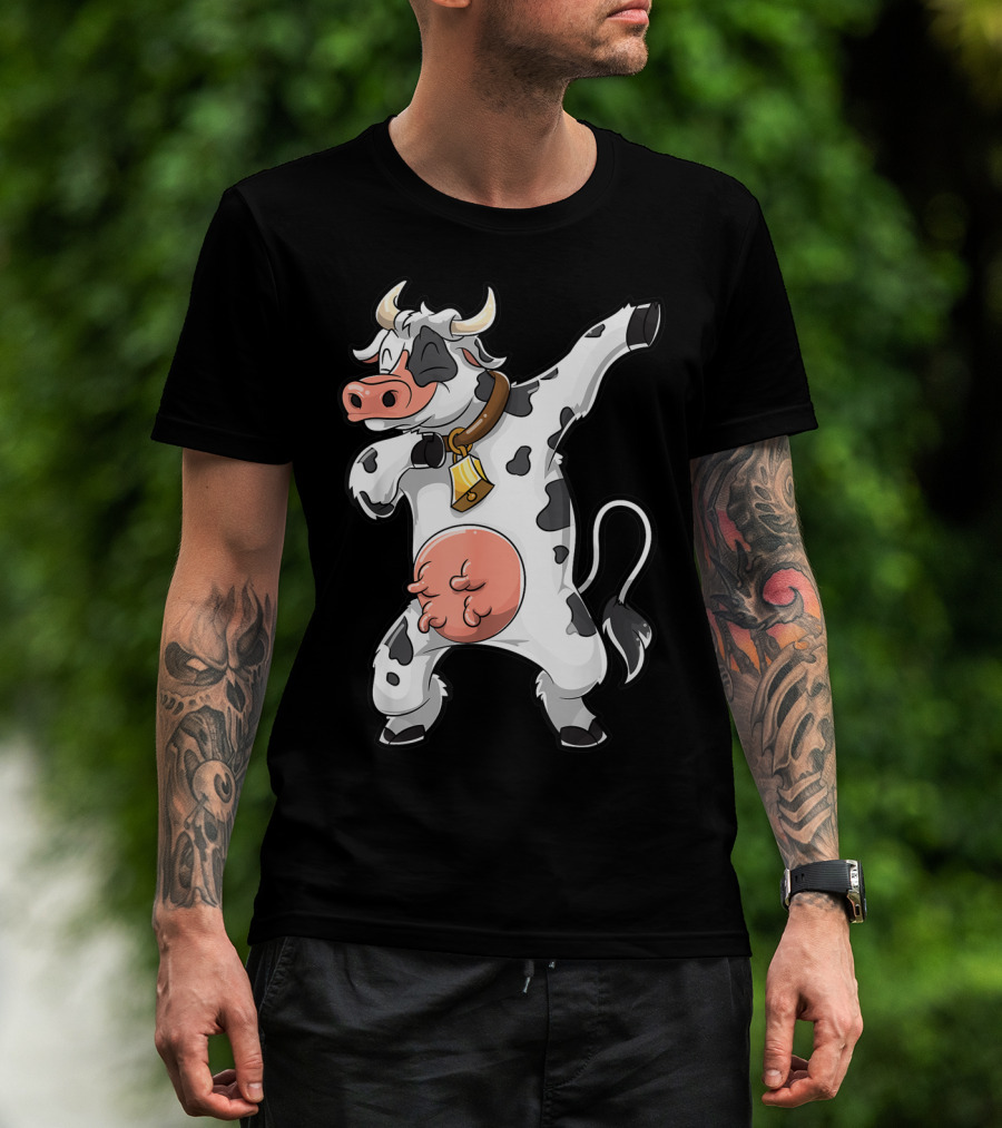 Dabbing Cow Dance Funny Cows Farm Farmer Dab T-Shirt