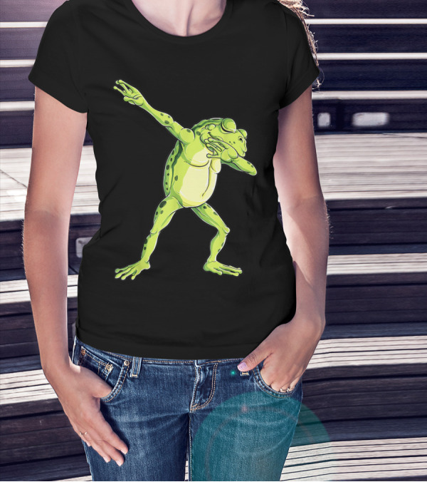 Kids Funny Dabbing Frog Animal Dab T-Shirt