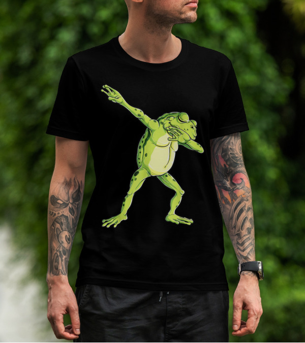 Kids Funny Dabbing Frog Animal Dab T-Shirt