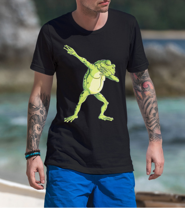 Kids Funny Dabbing Frog Animal Dab T-Shirt