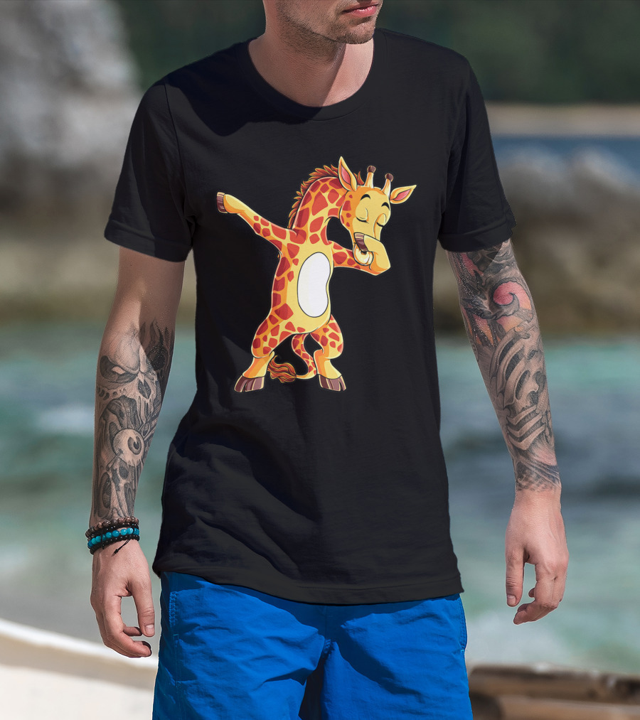 Funny Dabbing Giraffe Dance Pose Giraffes Dab T-Shirt